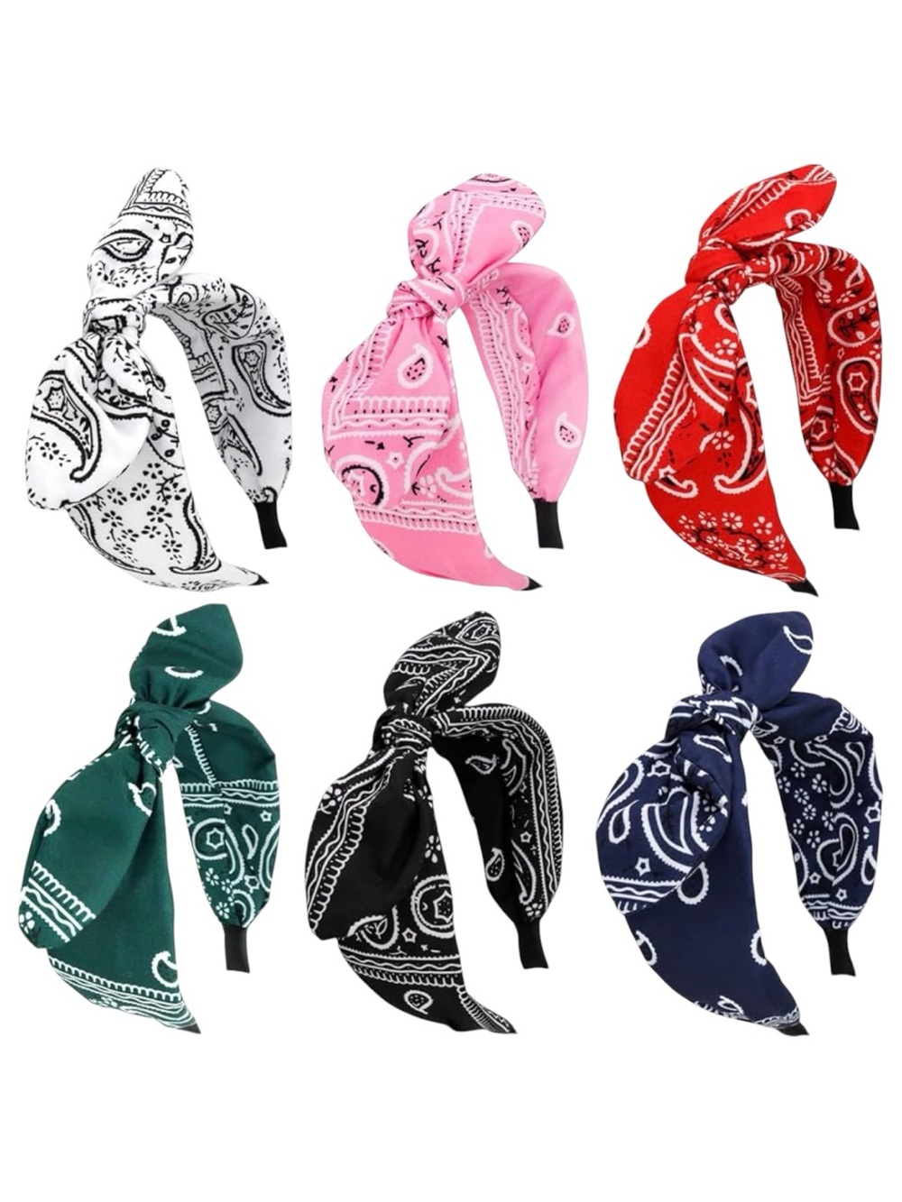 Bandana Bow Headband Assorted Color options